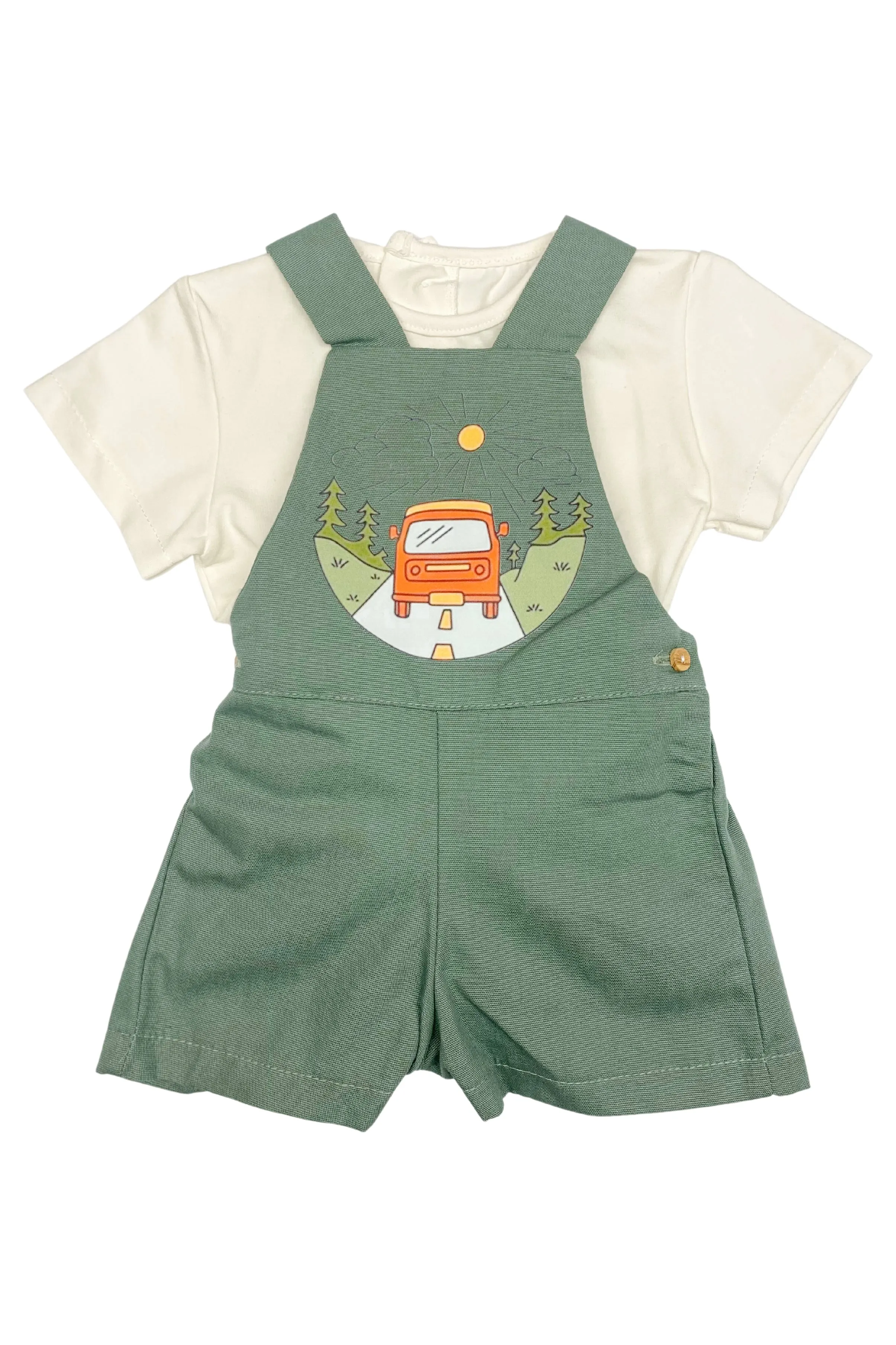 "Rafe" Khaki Dungaree & T-Shirt