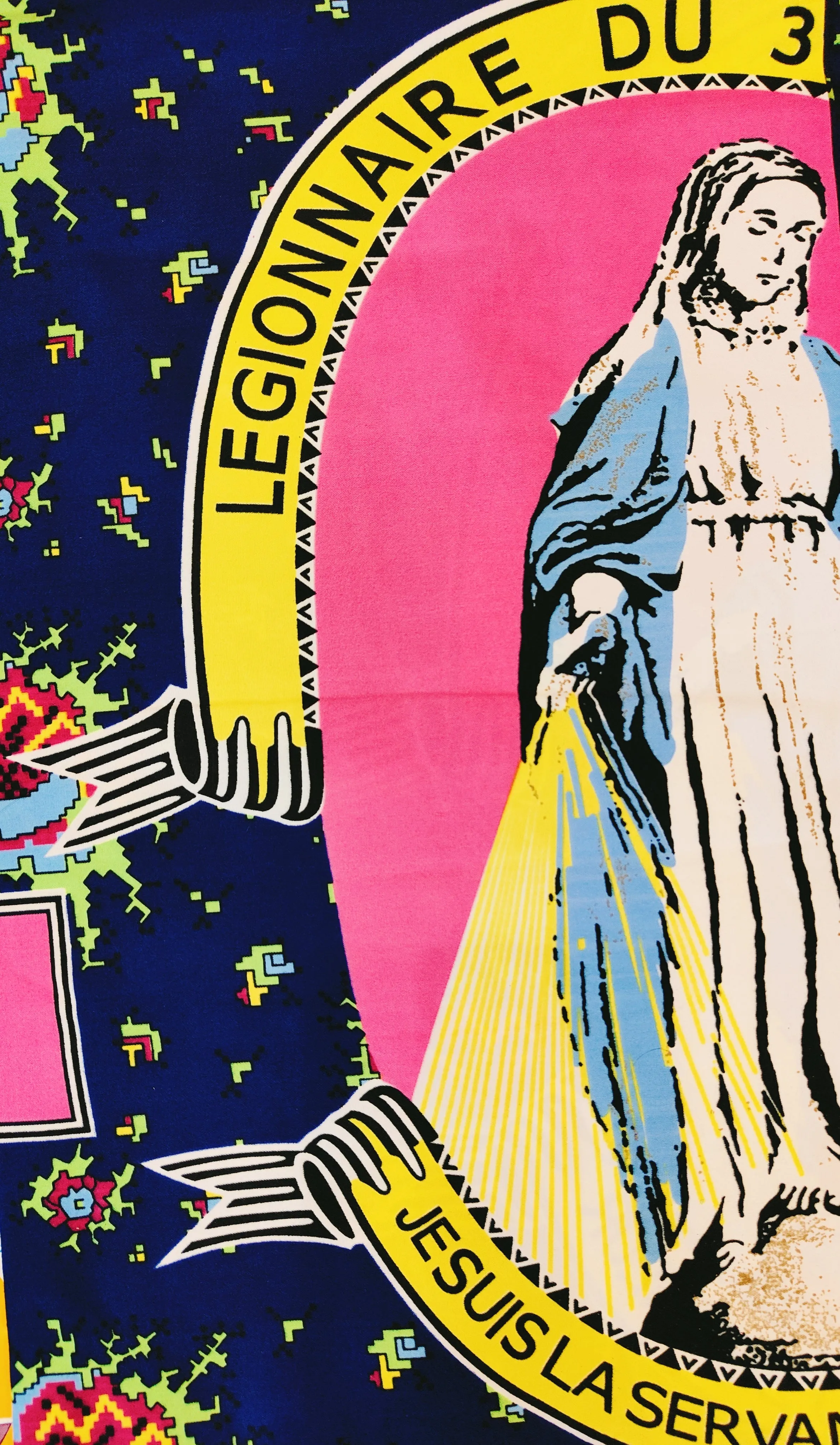 Religious African wax fabric