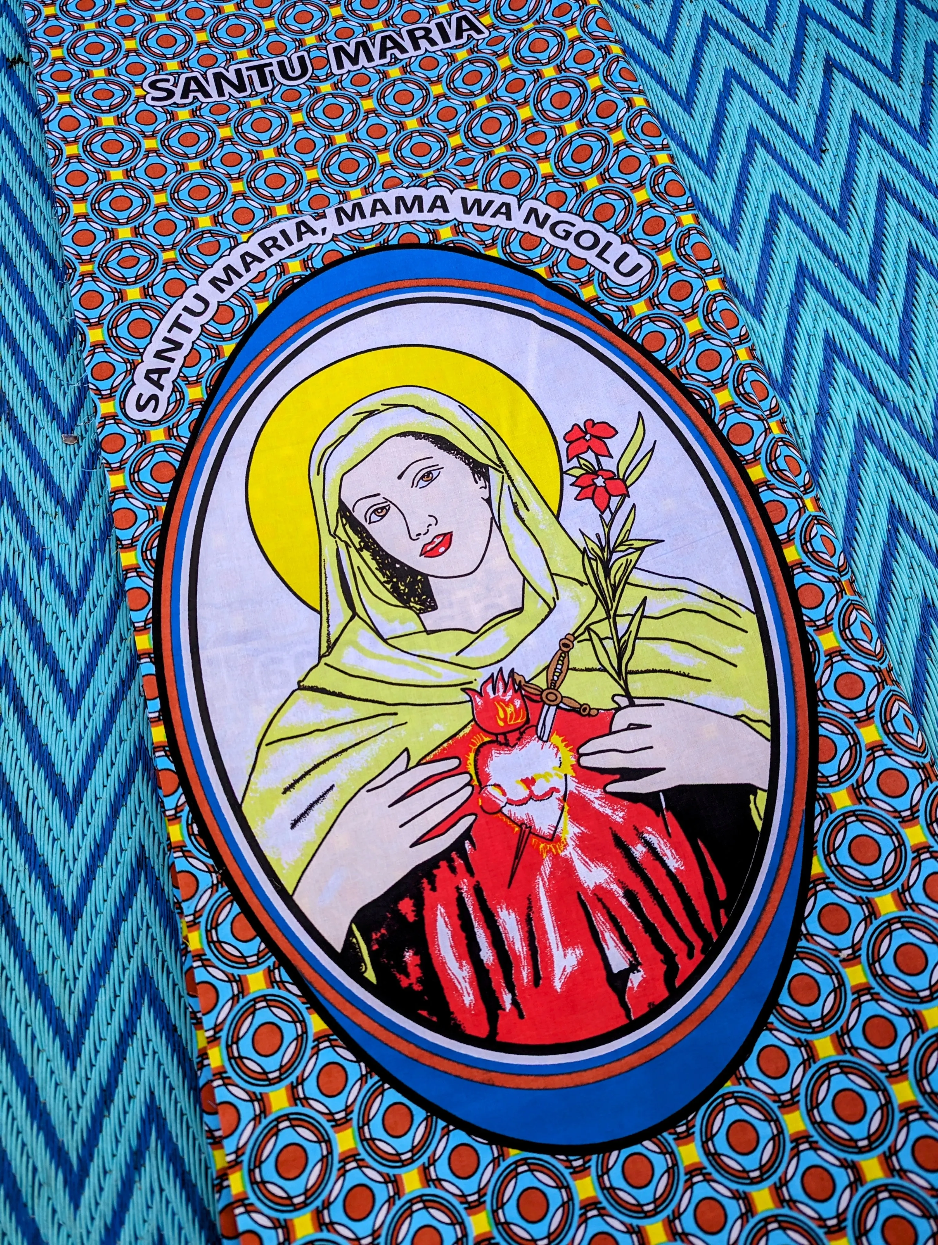 Religious African wax fabric