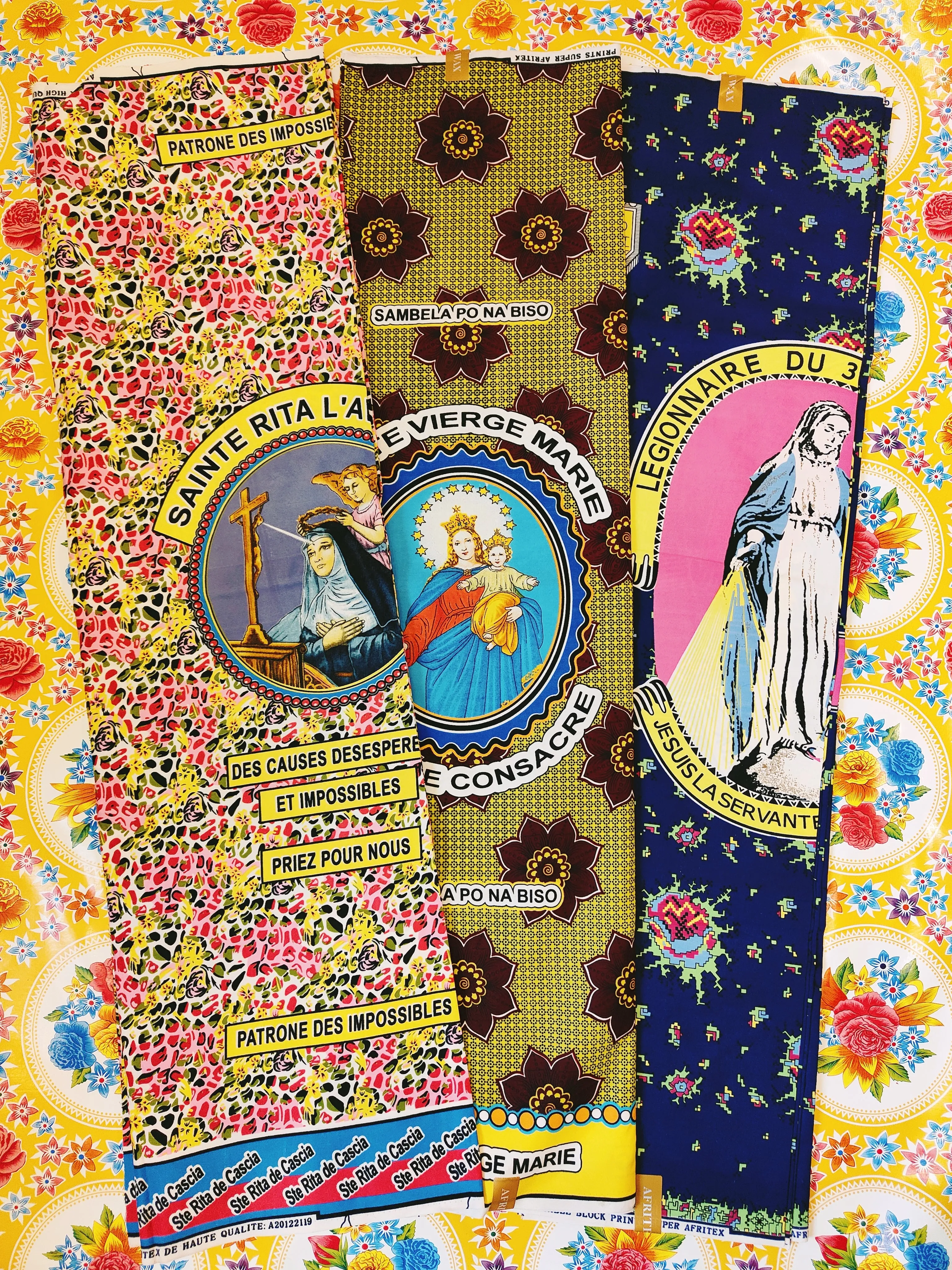 Religious African wax fabric