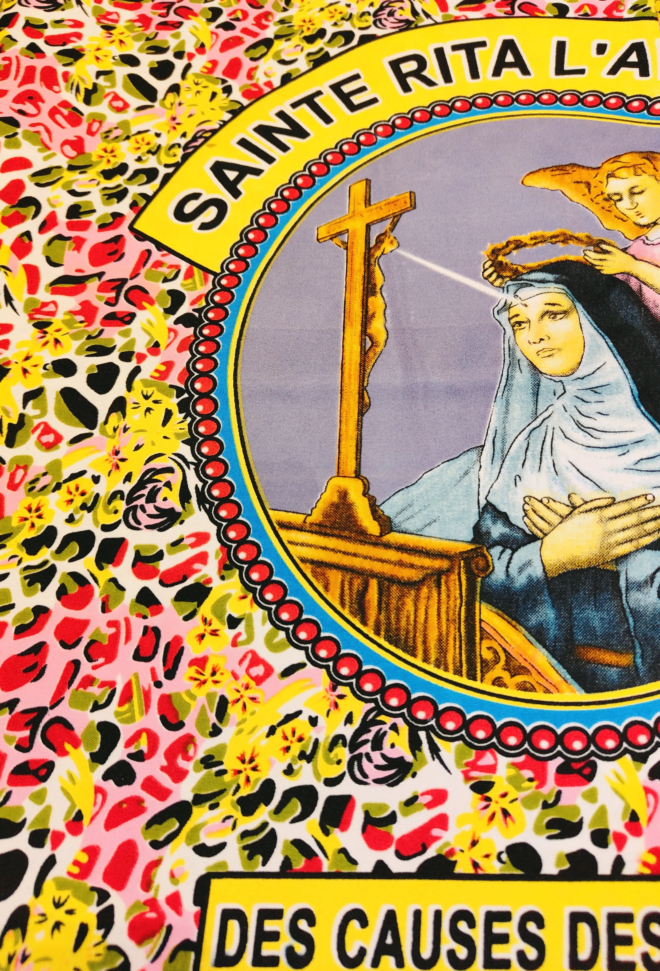 Religious African wax fabric