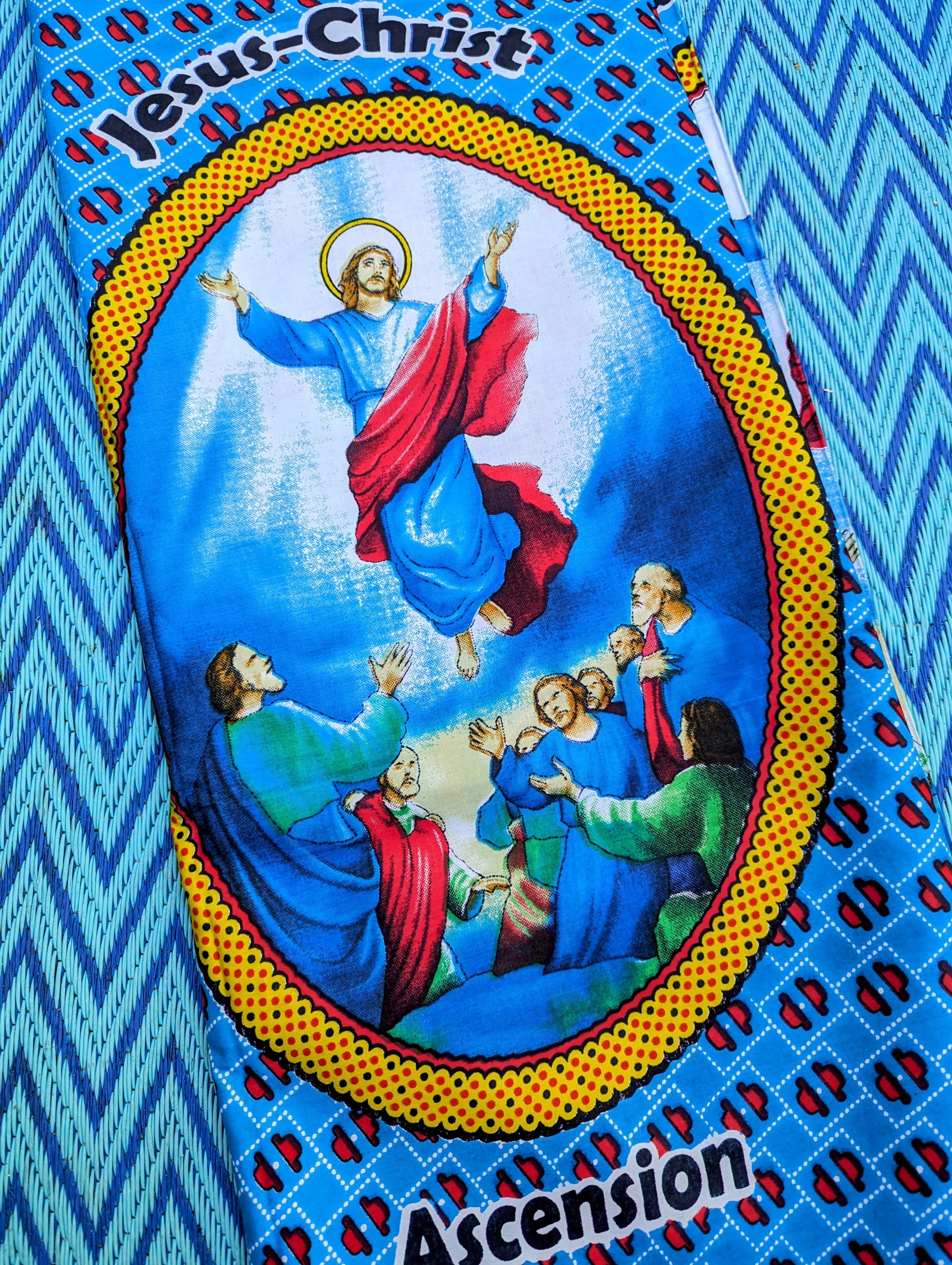 Religious African wax fabric
