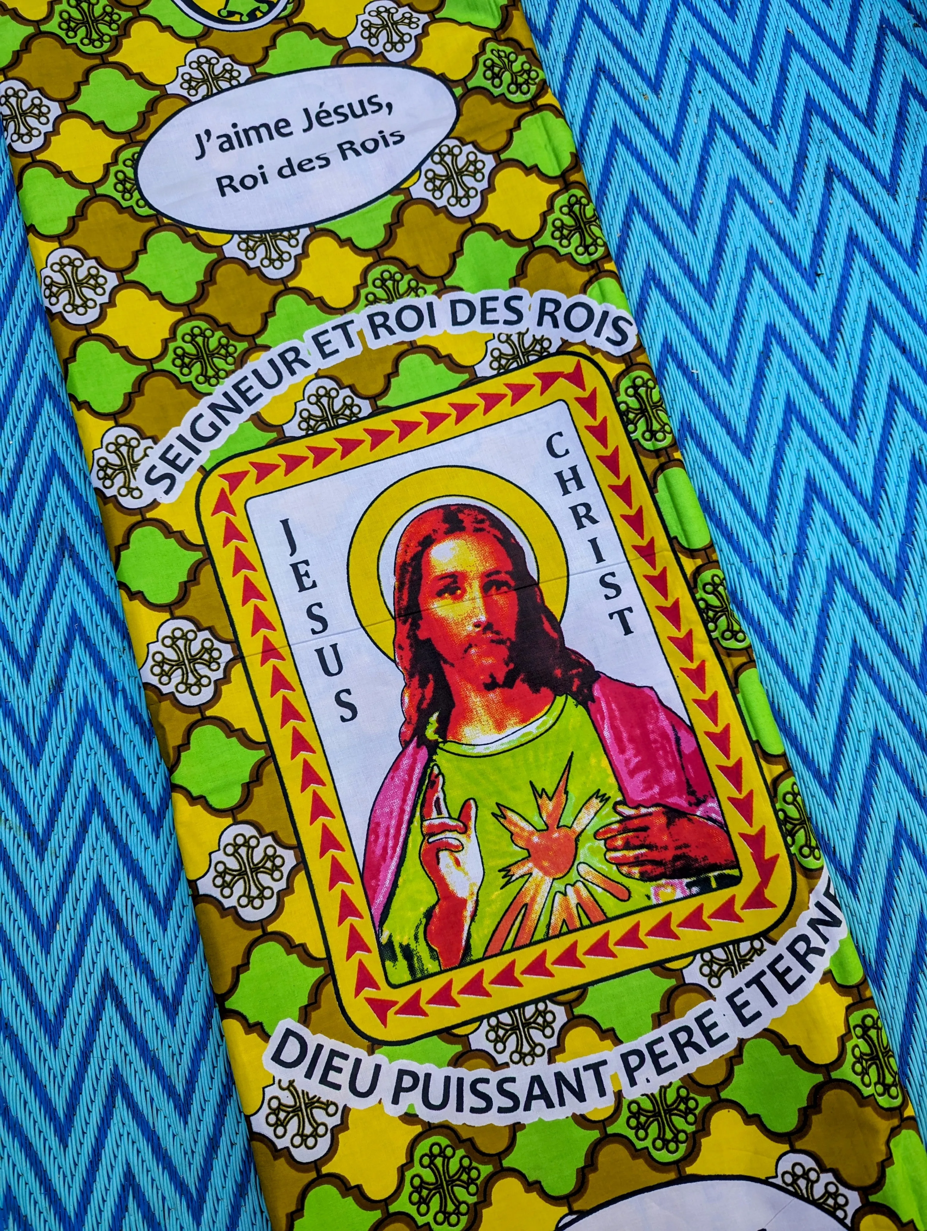 Religious African wax fabric