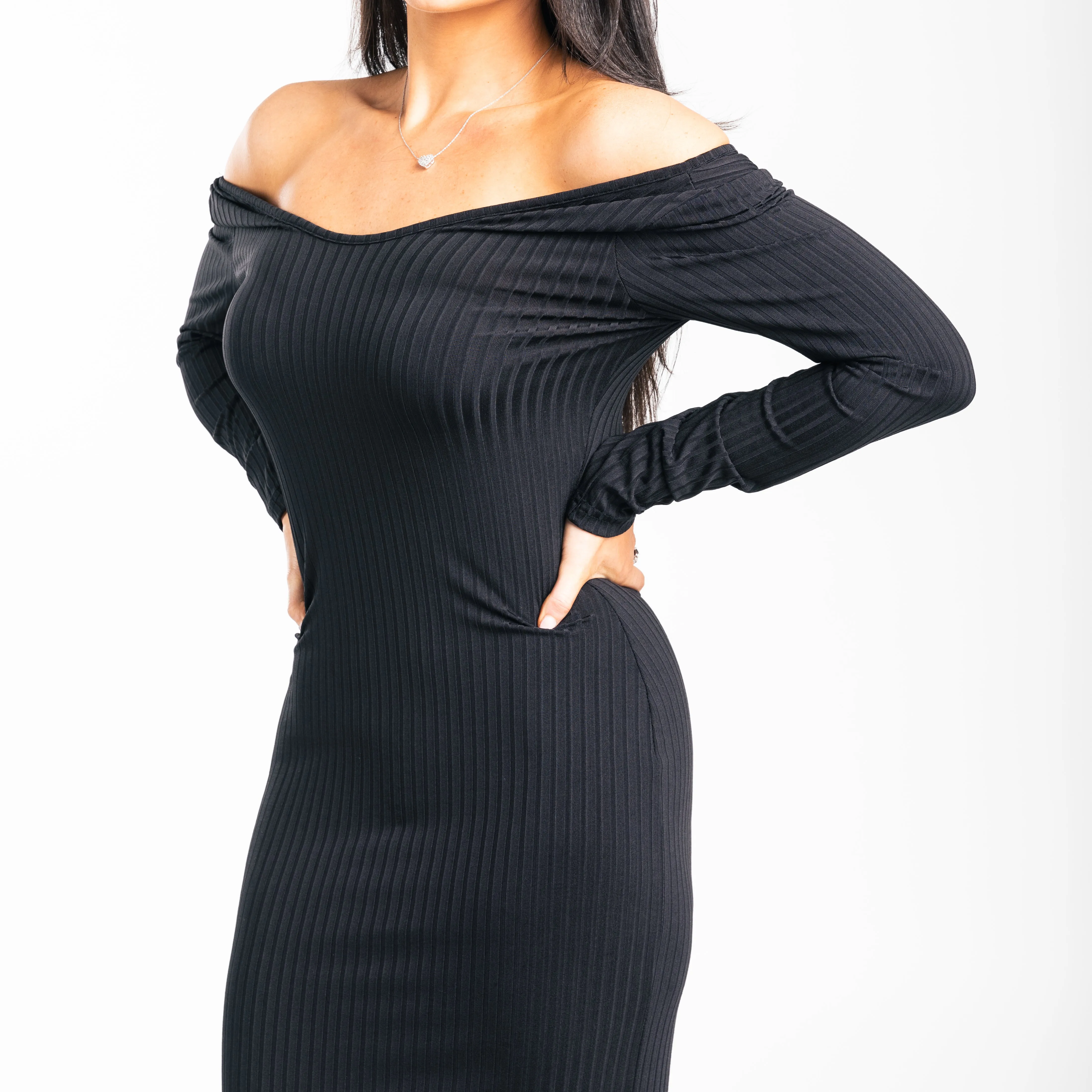 Ribbed Midi Dress