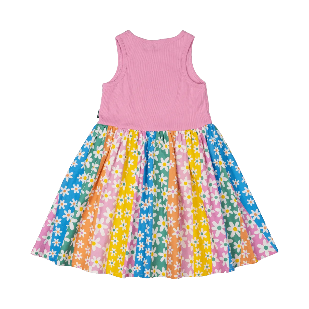 ROCK YOUR BABY FLORAL STRIPES SINGLET DRESS