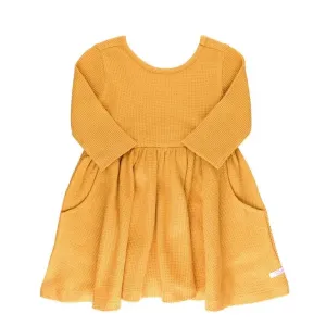 RuffleButts Honey Long Sleeve Knit Twirl Dress