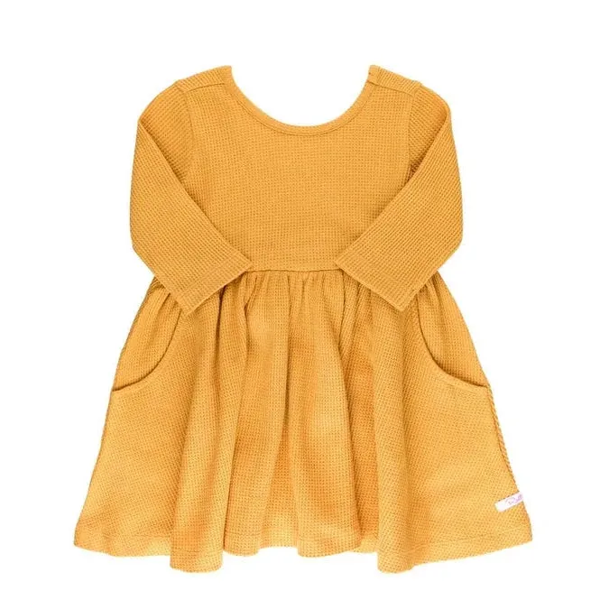 RuffleButts Honey Long Sleeve Knit Twirl Dress