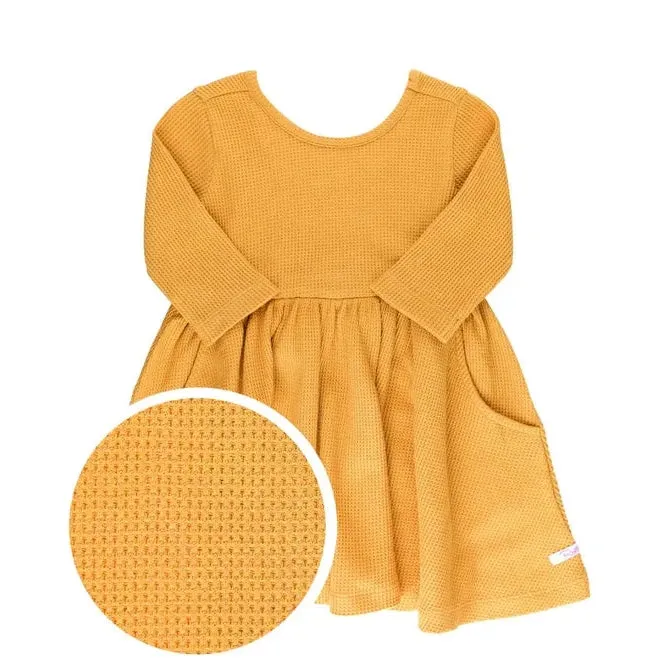 RuffleButts Honey Long Sleeve Knit Twirl Dress