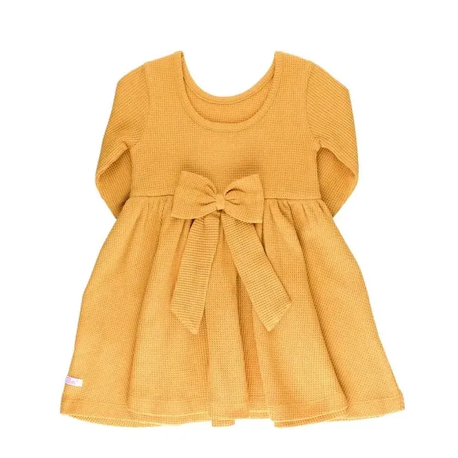 RuffleButts Honey Long Sleeve Knit Twirl Dress