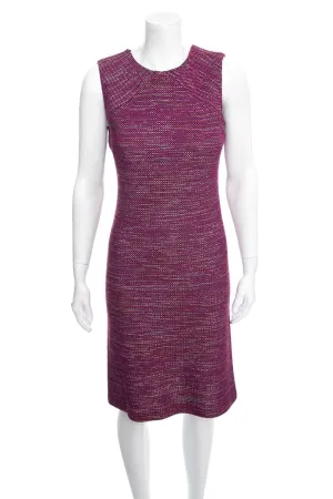 ST. JOHN Purple Knit Sleeveless Knee Length Dress SZ 2