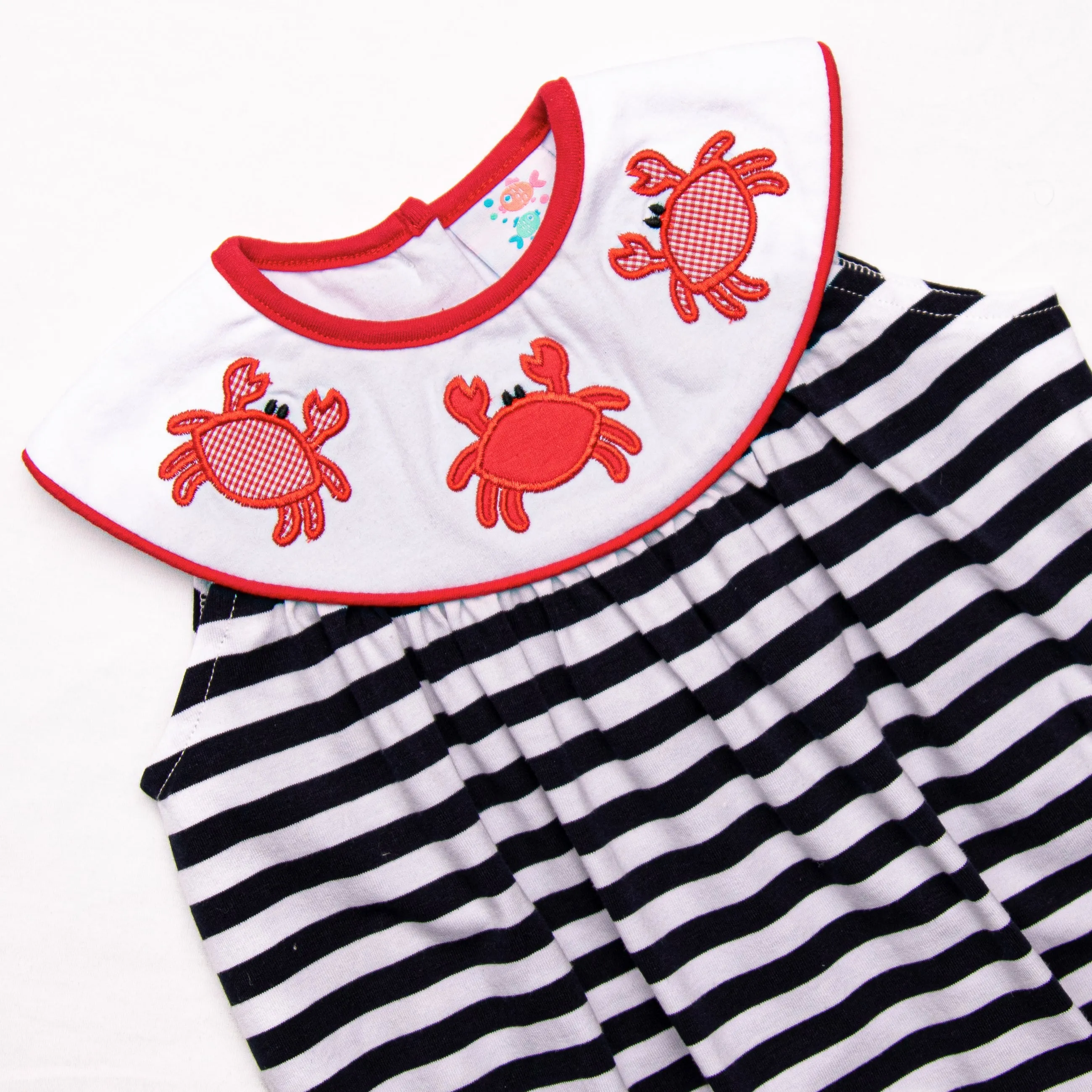 Star Spangled Shuffle Applique Dress, Navy