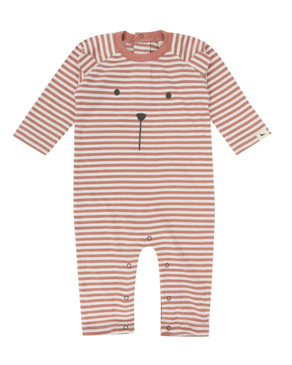 The Bear Character Striped Romper - Terracotta - BABY