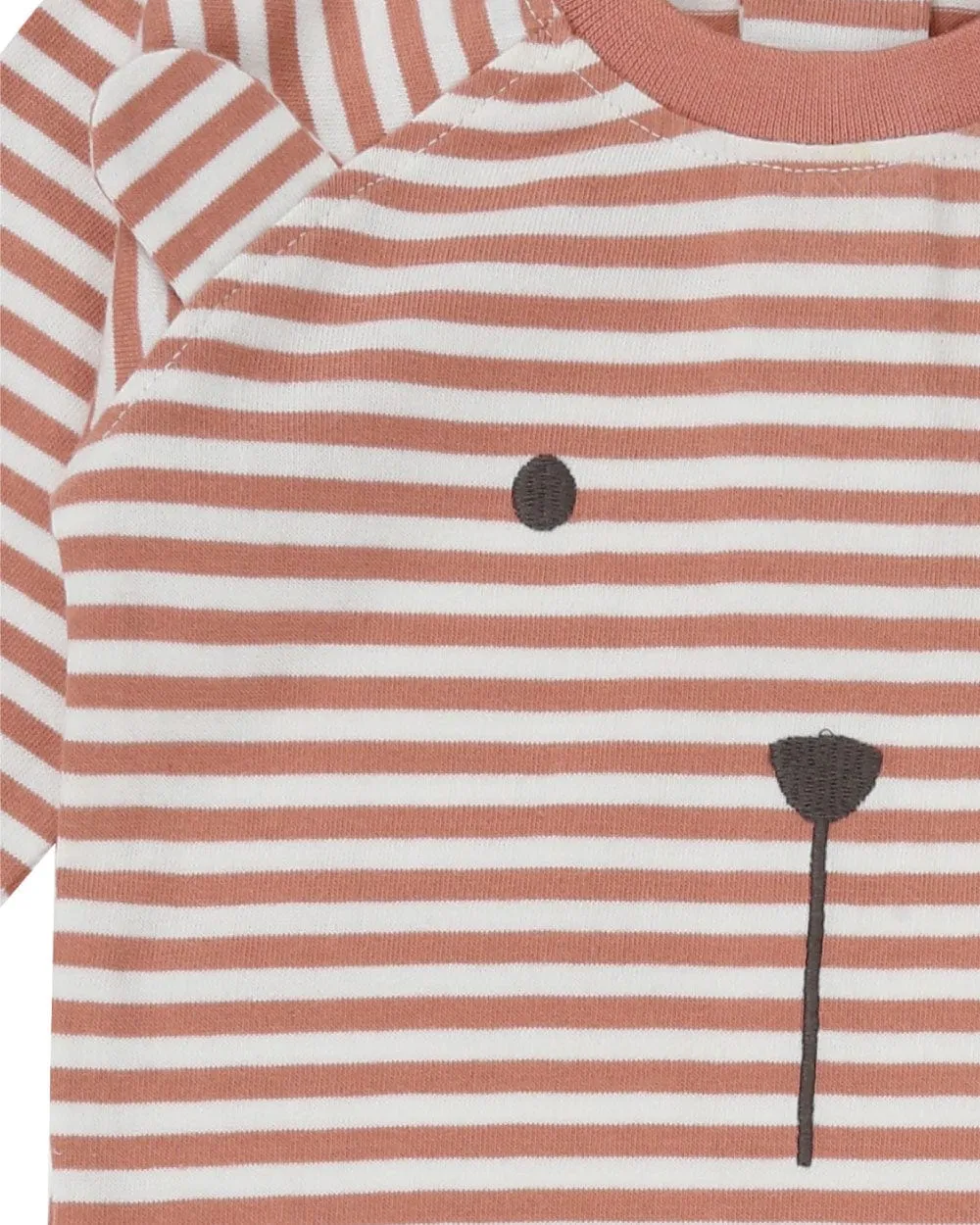 The Bear Character Striped Romper - Terracotta - BABY