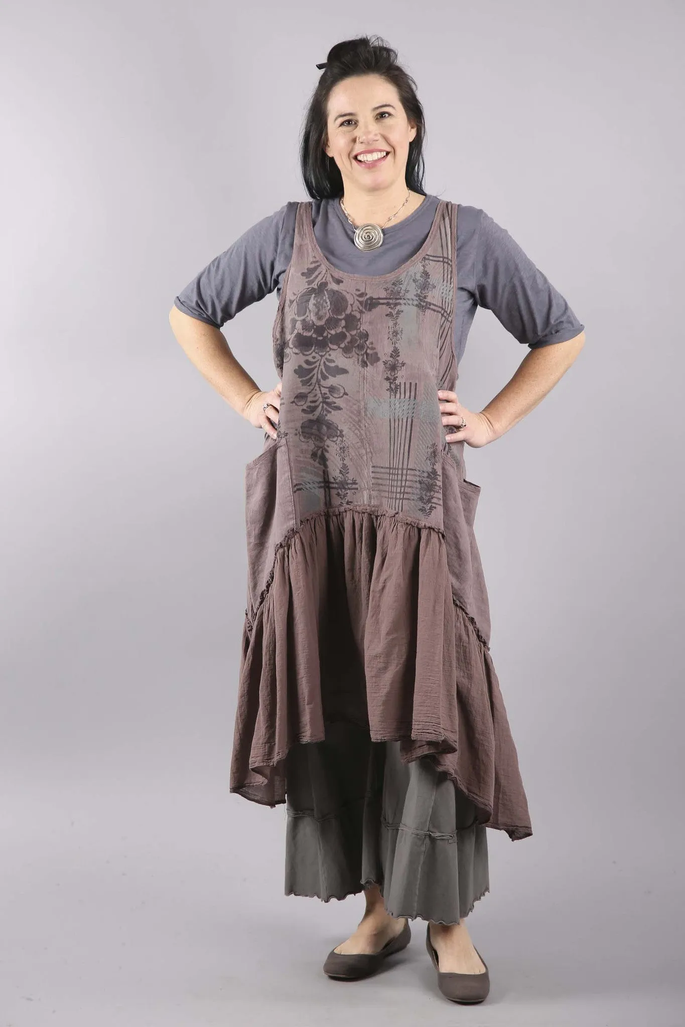 Tiered Ray Pant UnPrinted-3251C soot