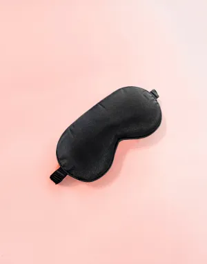 Ultra Soft Satin Sleep Eye Mask - Black