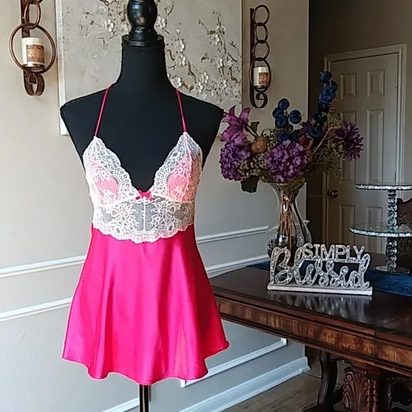 Victoria's Secret Pink Embellished Babydoll Mini Dress. Size S