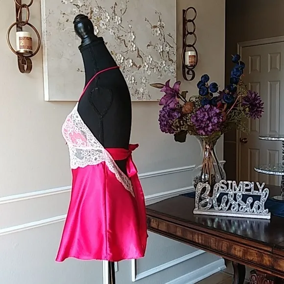 Victoria's Secret Pink Embellished Babydoll Mini Dress. Size S