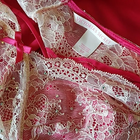 Victoria's Secret Pink Embellished Babydoll Mini Dress. Size S