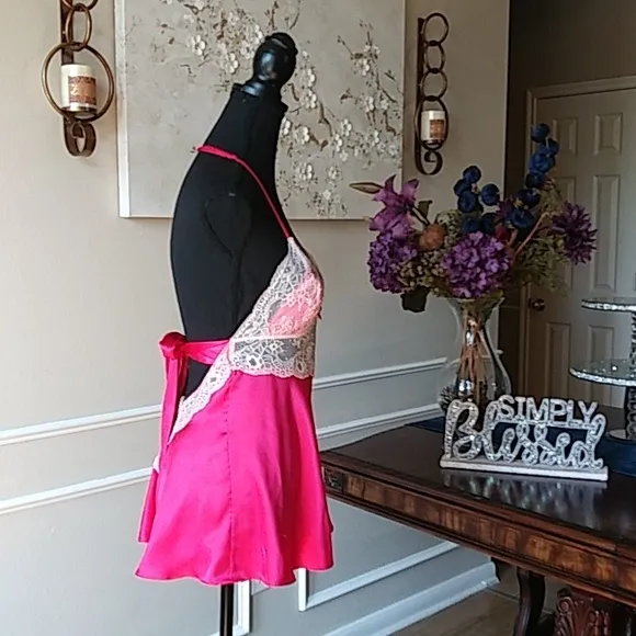 Victoria's Secret Pink Embellished Babydoll Mini Dress. Size S