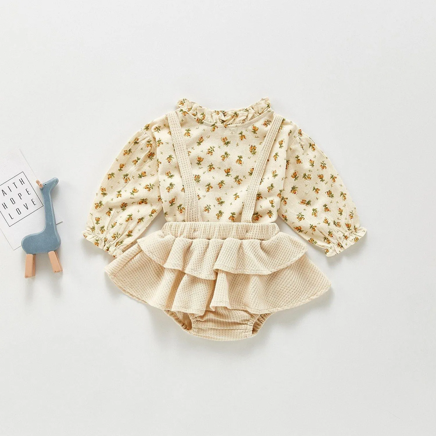 Vintage Shirt & Romper Set