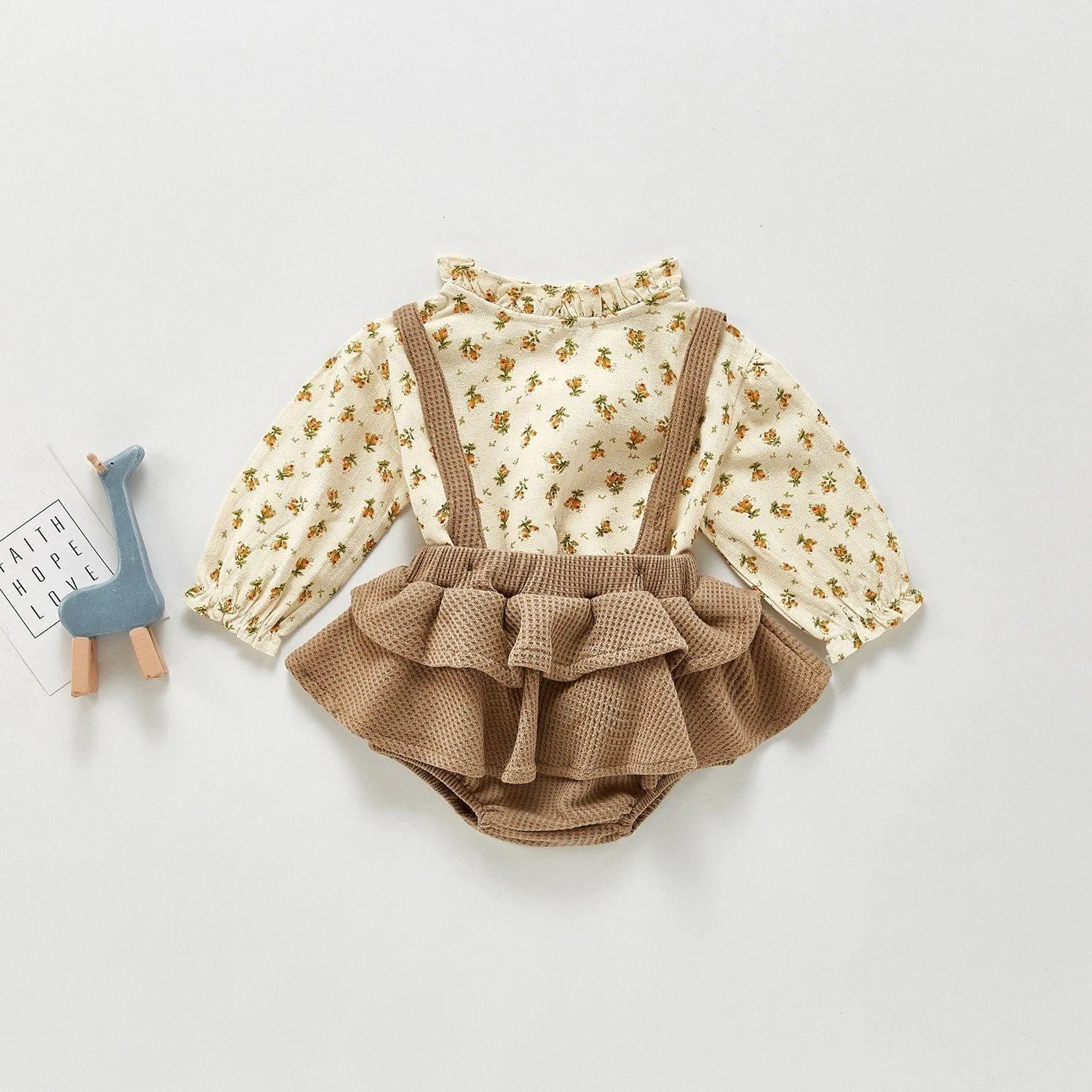 Vintage Shirt & Romper Set