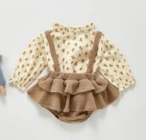 Vintage Shirt & Romper Set