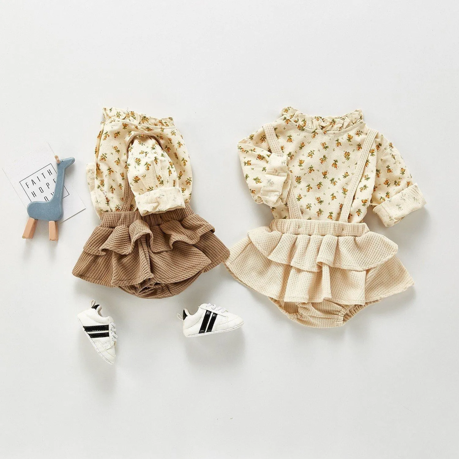 Vintage Shirt & Romper Set