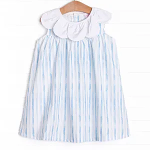 Watercolor Ribbons Dress, Blue