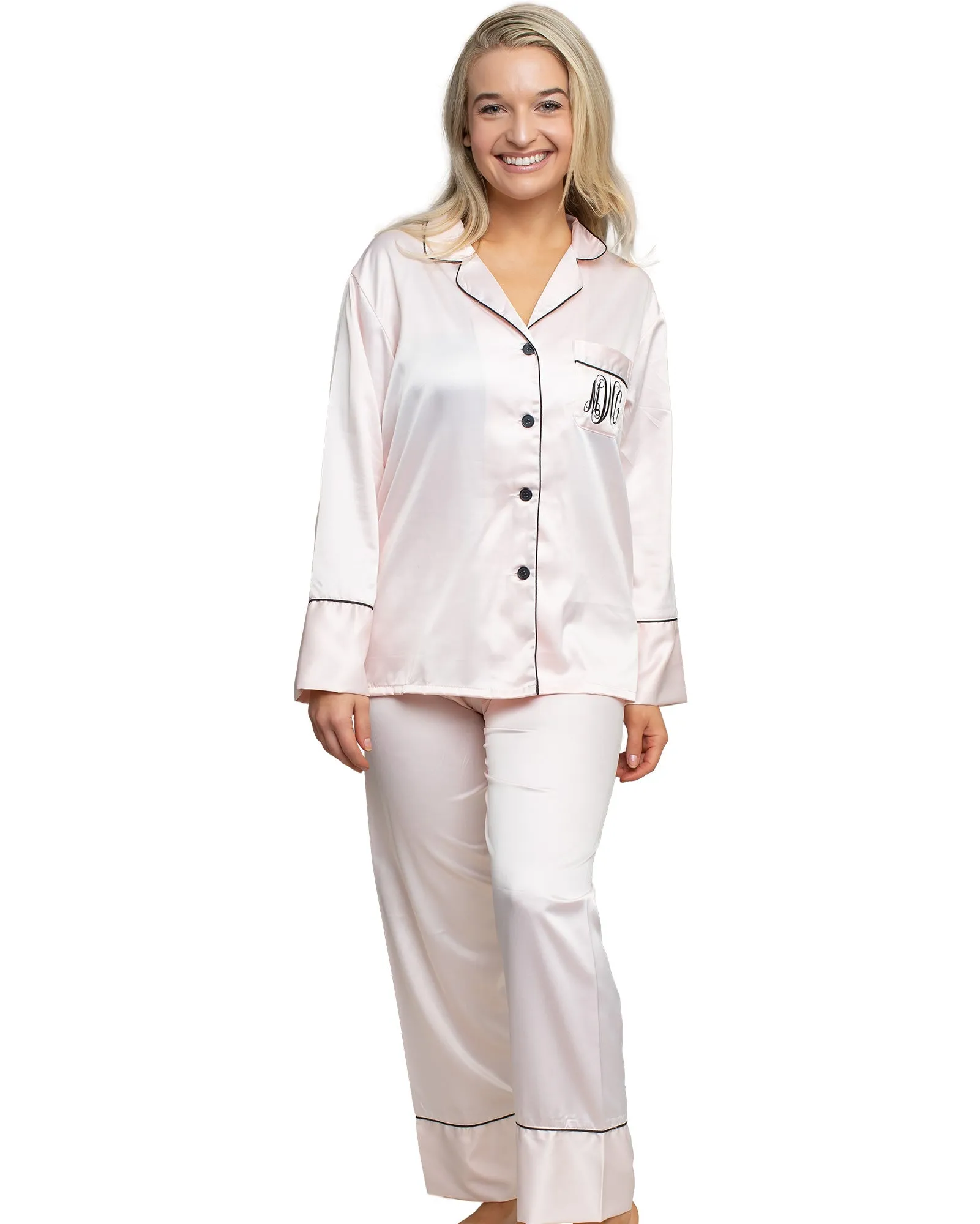 Women's Long Pajama Set Monogram