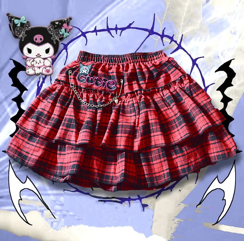 Y2k chain cake skirt YC24827