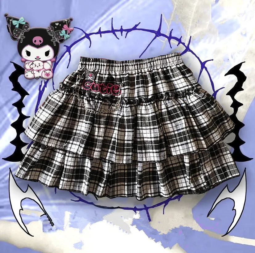 Y2k chain cake skirt YC24827