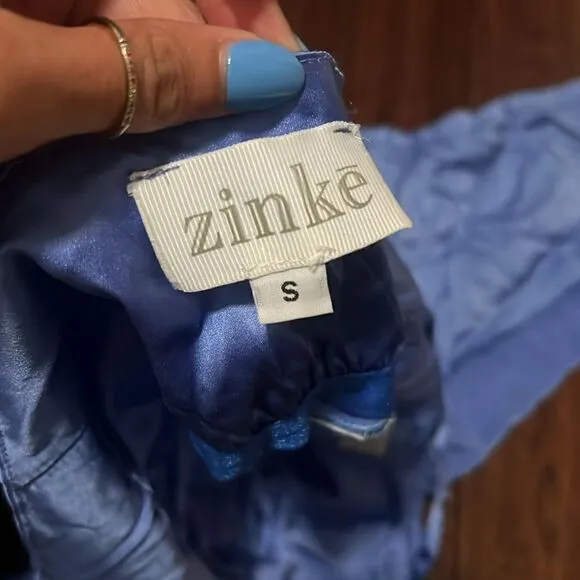 ZINKE Sleepwear Blue Silk 2 Piece Set - Excellent Condition - Size Small
